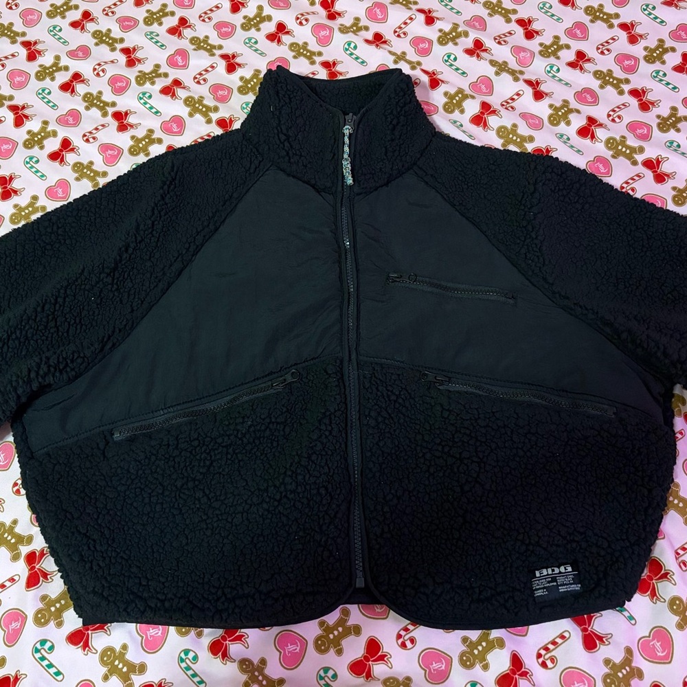 BDG Black Fleece Jacket